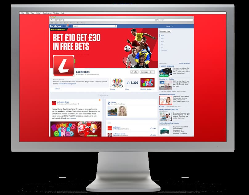Ladbrokes sports social and web designs