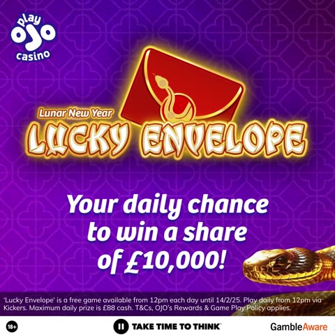 PlayOJO Lucky Envelope Lunar New Year promotion